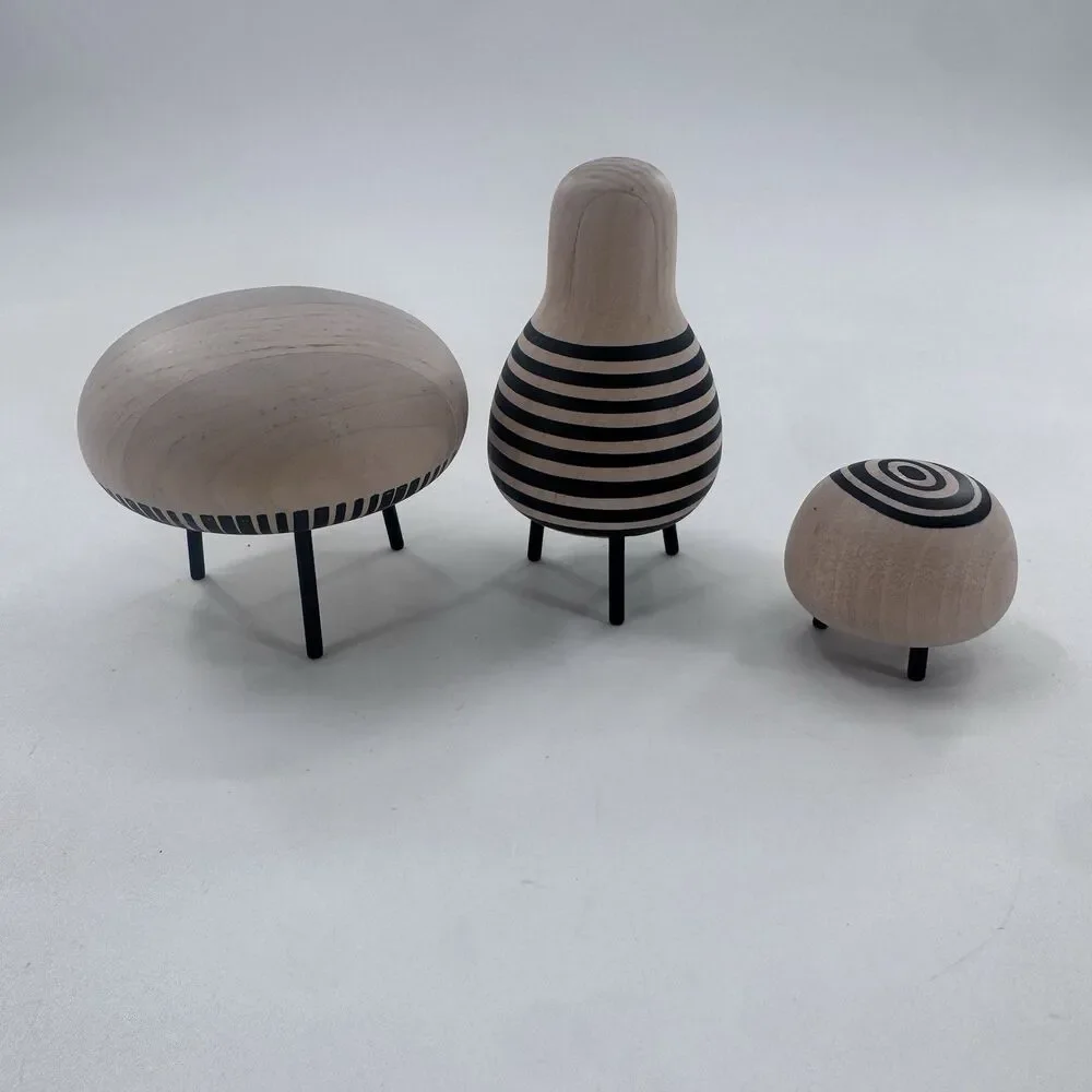 SET of 3 Ikea DVÄRGTALL DVARGTALL Decorative Figures Figurines Wood Ships Fast